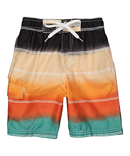 Kanu Surf Boys' Barracuda Quick Dry UPF 50+ Beach Swim Trunk, Apollo Black