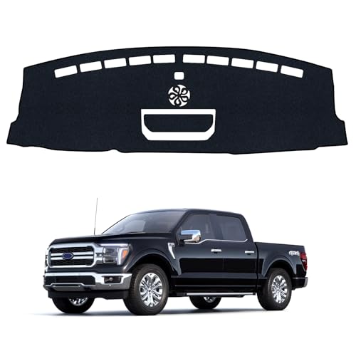 WAYIDSS Dash Cover Compatible with 2021-2025 2026 Ford F150, Dashboard Cover Mat Non-Slip Pad Carpet Sunshield Protector, Dash Cover Accessories Custom Fit for F150