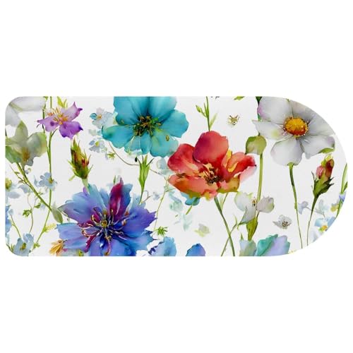 Tapis de souris fleurs aquarelle grand protecteur de bureau à domicile