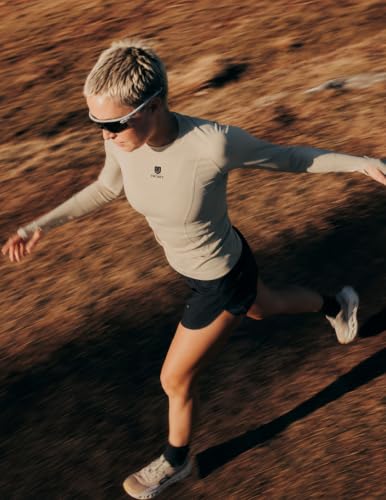 SWORTS Base Laufshirt Damen I Running Longsleeve mit Kompression & Daumenloch (Langarm Baselayer Women)