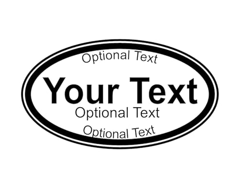 Custom Oval Vinyl Decal by Check Custom Design – Car/Truck/RV/Window/Laptop/Tumbler/Bumper/Phone/Camper/Trailer