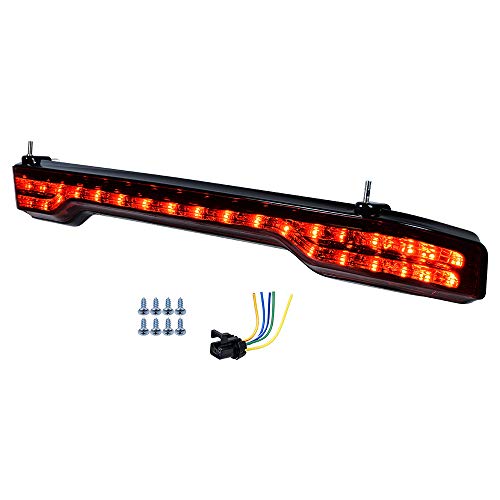 Astra Depot LED Tour Pack Brake Tail Light Turn Signal Lamp Kit Compatible with 2014-Up Harley Touring FLHT FLTR (Red Lens)