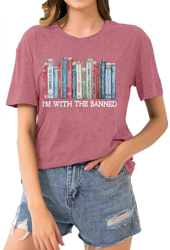 Image of Books Shirts for Women Reading T-Shirt Book Lover Tops Funny Readers Gifts Clothes Casual Librarian Tees