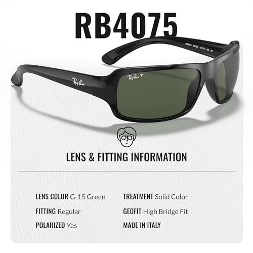 Ray-Ban RB4075 Rectangle Shaped Sunglasses for Men & Women with Official RAYBAN Eyewear Kit4