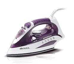 Ariete 6235 Steam Iron 2000W, Ferro da stiro, 2000W, Serbatoio 300ml, Funzione Auto-pulizia, Bianco/Viola