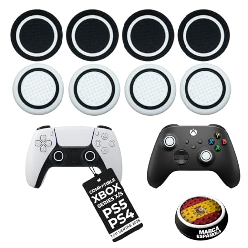 Ya en mundofriki.es: Pack de 8 Grips Mando PS5 Thumbstick para PS4 Xbox One Series X/S | Agarres para el Pulgar de Silicona | Fundas Joystick