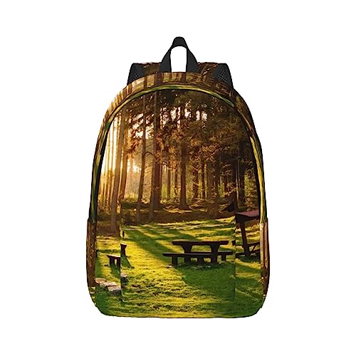 Sac à dos décontracté OUSIKA noir taille S pour ordinateur portable forêt