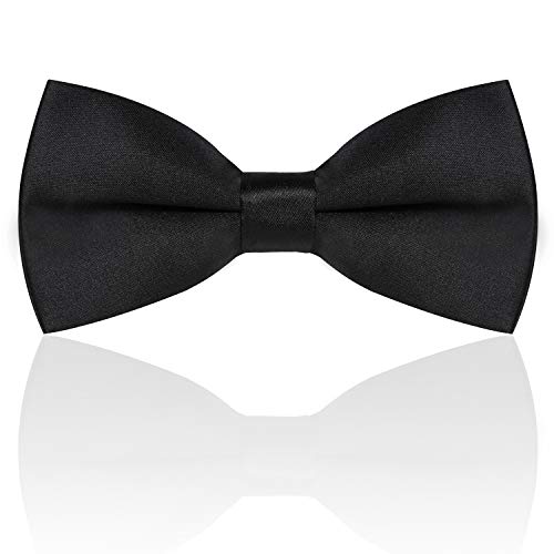 Classic Men's Bow Ties VEGOLS Formal Pre-Tied Bow Ties, Adjustable Tuxedo Bowties for Men Boys (Black-new)