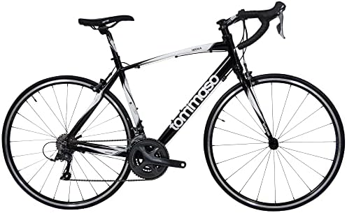 Tommaso Imola Endurance Aluminum Road Bike, Shimano Claris R2000, 24 Speeds - Black - Large