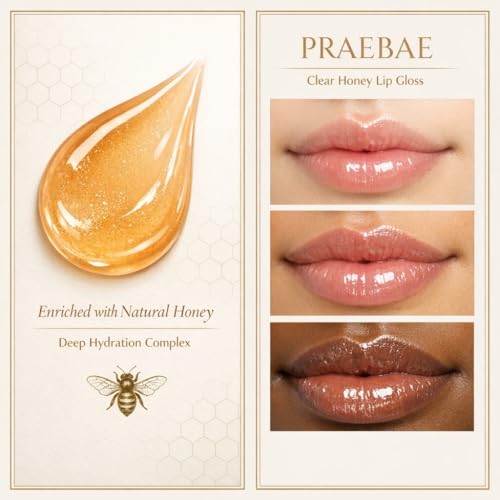 KMOAMOA PRAEBAE Honey Glow Lip Balm Propolis & Shea Butter Chapstick, K-Beauty Beeswax Moisturizer, 24-Hour Dry Chapped Lips Repair, Natural Bee Organic Hydrating Gloss Treatment Stick 0.42fl.oz