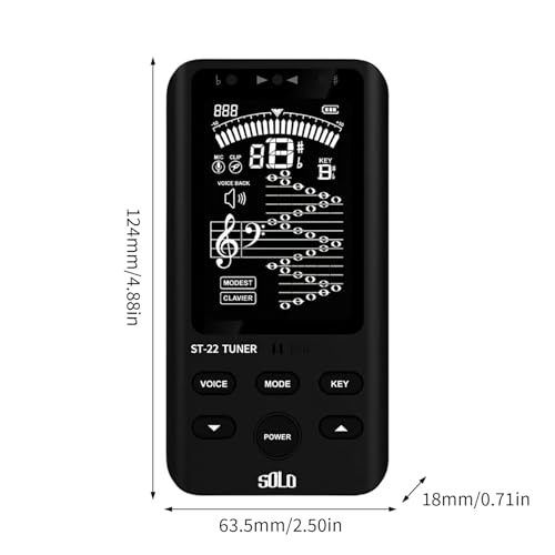 Accordeur métronome rechargeable numérique avec générateur de tonalité