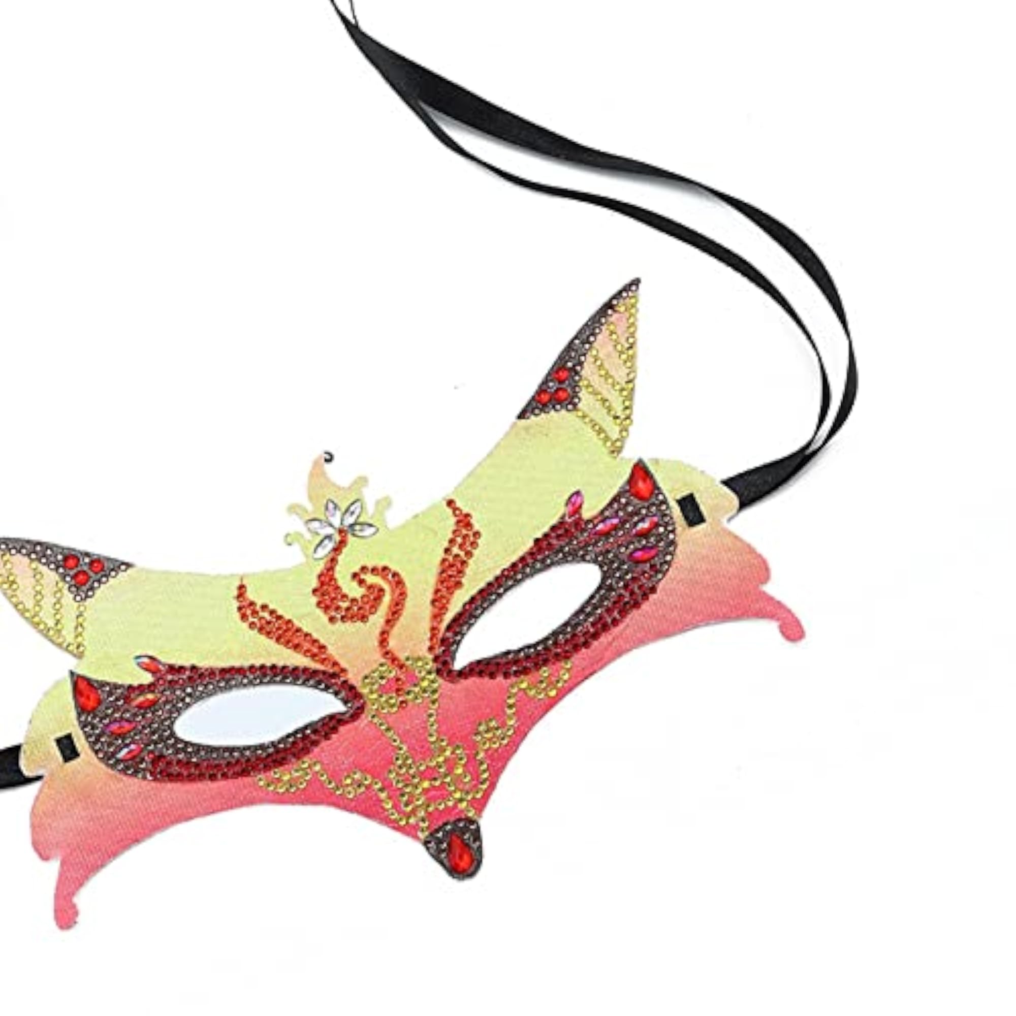 Diamond Eye Mask with Painting Tools, Masquerade Mask