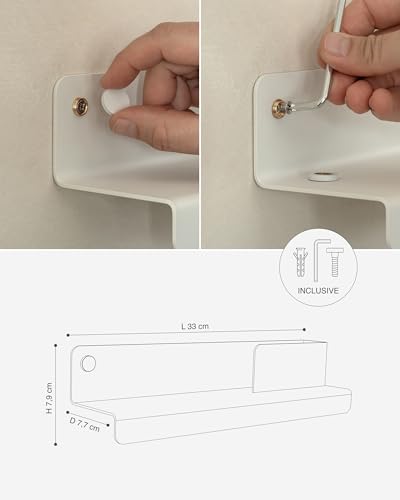 Kazai. Schlüsselbrett ’Holmsen’ | Minimalistisches Schlüsselhaken-Design aus Berlin | Moderner Schlüsselhalter mit Ablage aus Metall | Schlüsselboard als Flur Möbel für die Wand | Weiß