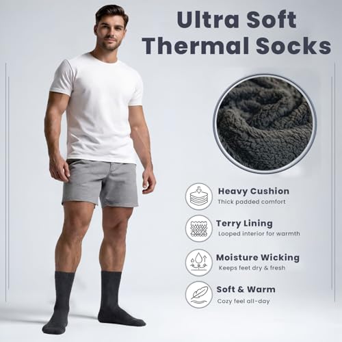 Image of Yacht & Smith Mens and Womens Thermal Winter Socks, Warm Cold Resistant Bulk Pack
