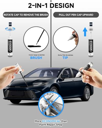 Image of Touch Up Paint Compatible with Toyota Exact Match 2 in 1 Touch up Paint for Chips and Nicks Repair (Blueprint(8X8))