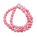 SHNAYA JEWELS Gargantilla elástica de jade natural con cuentas redondas de 39,4 cm para niñas y mujeres, collar unisex, collar de diseño hecho a mano para regalo, regalo de Navidad, amistad, collar