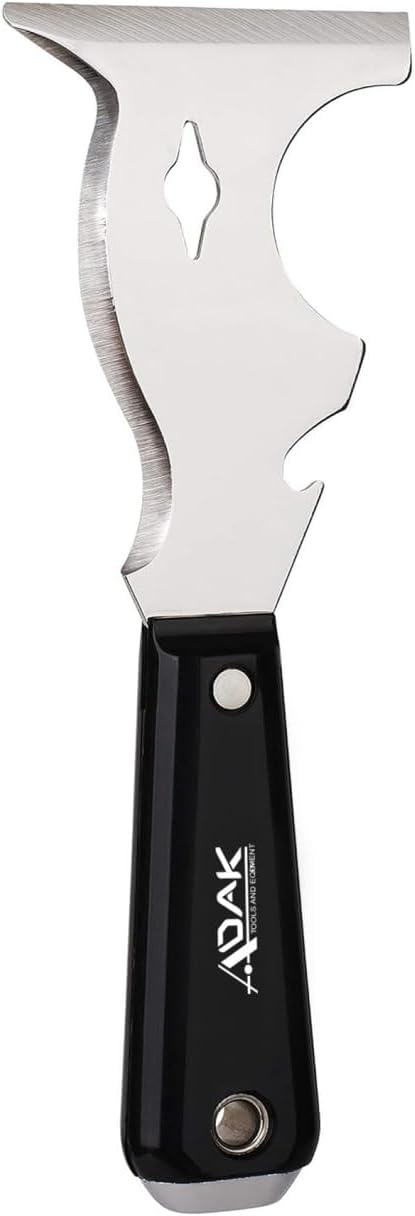 ADAK 10-in-1 Paint Scraper and Painter’s Tool, Multi-Purpose Putty Knife & Spackle Scraper for Wood, Metal & Wall Repair, Heavy-Duty Scraping Tool for Painting, Cleaning & Home Improvement