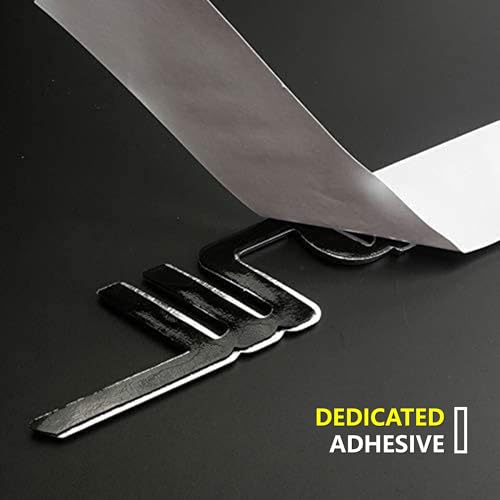 Image of Lettering Badge,Rear Trunk Nameplate Emblem Compatible with Qvattroporte,Ghiblii Series Accessories(Black)