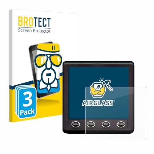 brotect Glass Screen Protector Film Compatible with NASA Marine Instruments Clipper Duet System (3 Pack) - Glass-Foil Protection [Scratch Resistant]