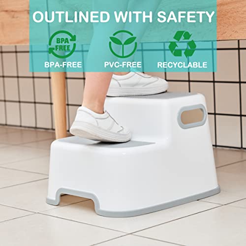 Uncle Wu UNCLE Wu Two Step Stool For Kids/Toddler/Adult -Height 10.0 ",Hold Up To 200 Pounds,Non-Slip Safety Handles thumb #5