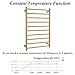 Wall Mounted Waterproof Heated Towel Warmer and Drying Rack Electric Thermostatic Bathroom Heated Towel Radiator,Stainless Steel Heated Towel Dryer Heater with 10 Heated Bars
