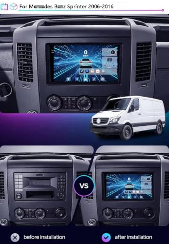 Autoradio Android Sprinter 2006-2016 résout les pannes de GPS avec son grand écran 9''