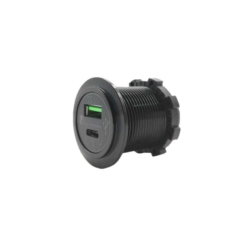 Car Charger PD Charger with Intelligent Type-C Port Distribution for Marine Truck Motorcycle Car etc