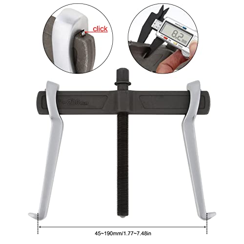 Chgimposs 8 Inch Cr-V 2-Jaw Gear Puller, Adjustable Bearing Puller Gears, Reversible Removal Tool For External Internal Pulling, Single Hook Two Claws Puller Tool Separate Lifting Device #TOP2