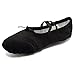 CIOR Ballet Slippers For Girls Classic Split-Sole Canvas Dance Gymnastics Yoga Shoes Flats(Toddler/Little Kid/Big Kid),VTW01,Black,28