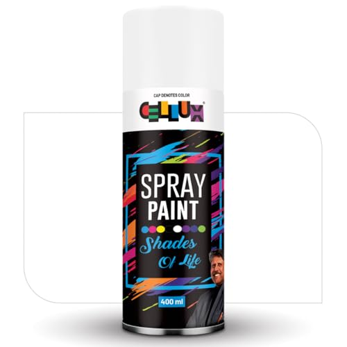 Cellux 2X Ultra Cover Lacquer Clear Spray Paint | DIY Quick Drying with Premium Gloss Finish for Metal Wood Wall & other Surfaces - 400 ML