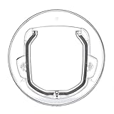 KiBcsLic Round Locking Flap Pets Door Cat Flap Small Dogs for Glass Window Door, Clear