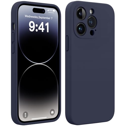 AOTESIER Silicone for iPhone 14 Pro Case, Drop Protection, Midnight Blue