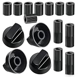 4er-Pack Drehknöpfe Universal Schaltknöpfe Ø 42mm mit 16 Adaptern (Schwarz)