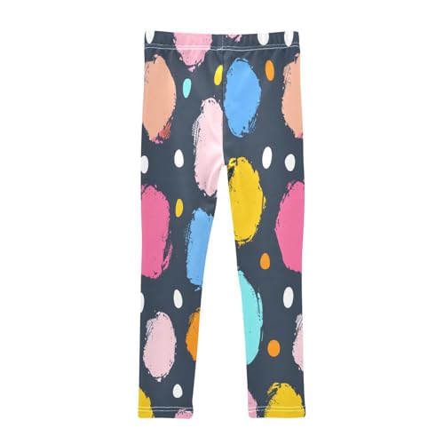 Toddler Girls Leggings Printed Yoga Pants Leggings Polka Dots Hand Drawn for Kids2