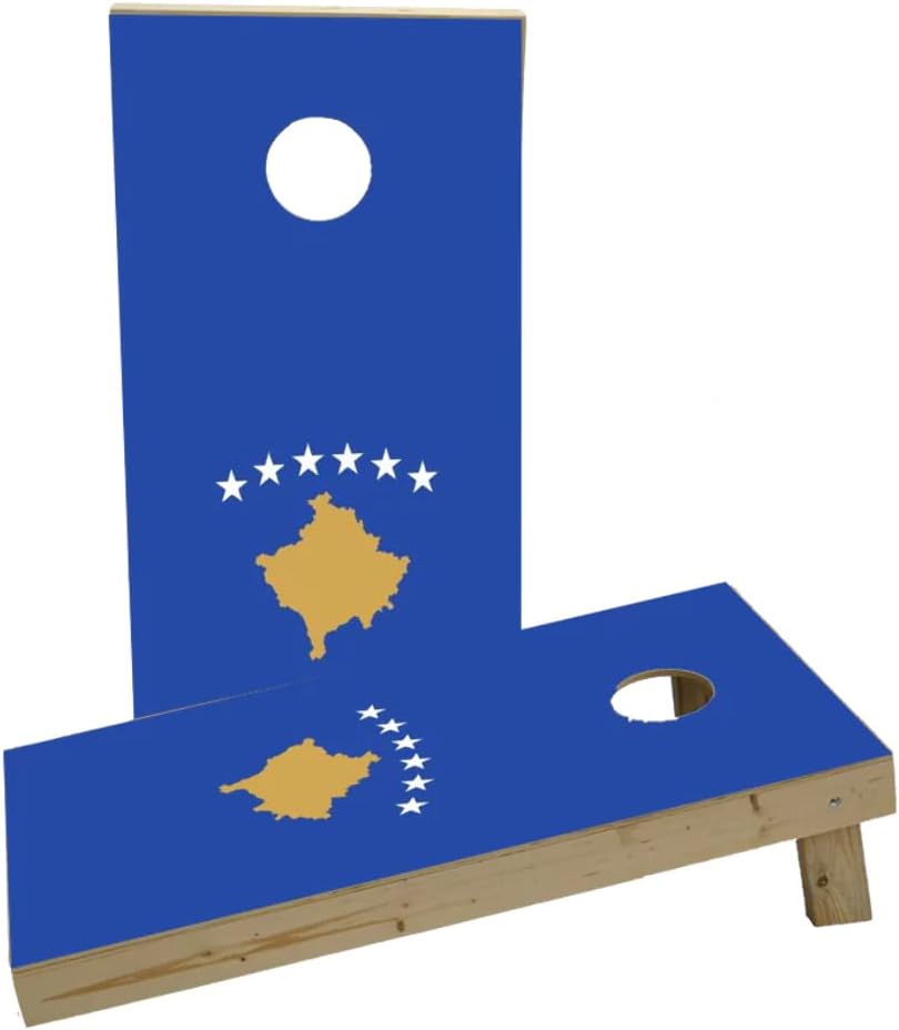 Kosovo National Flag Custom Cornhole Board Game Set