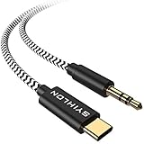 SYIHLON USB C to 3.5mm Aux Cable, Braided Type C to 3.5mm Audio Cable Car Aux Cord for Google Pixel 2 3 4XL, iPad Pro 2018, OnePlus 6T/7/7 Pro, Galaxy Note 10/10+ S20+, Moto Z, HTC and More (3.3Ft)