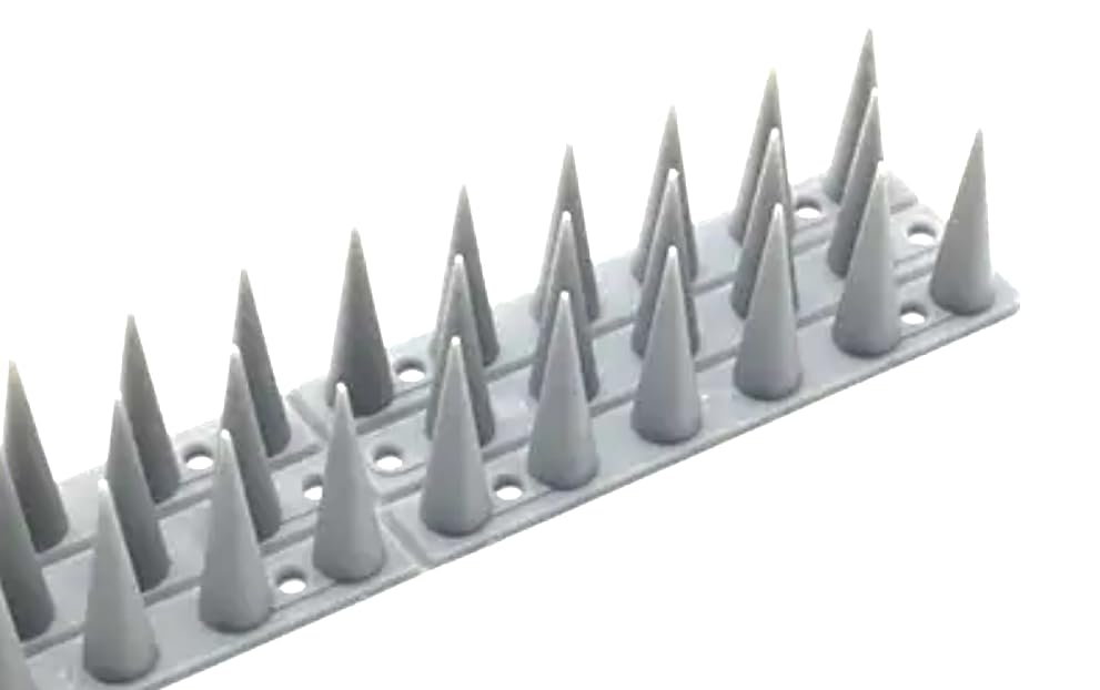 Image of Bird Spikes (Pack of 5) Pigeon Control Spikes with (Installation Kit),Spikes for AC Balcony Railing Window Home Protection from Pigeon Dog Monkey Crow Kabootar (Silver)