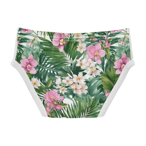 Wusikd Tropical Flowers Boys' Underwear Cotton Watercolor Boys Briefs Soft Toddler Underwear 2T2