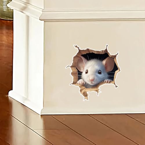 Vinilo Decorativo 3D Ratón, Pack 2 Piezas miniatura 3