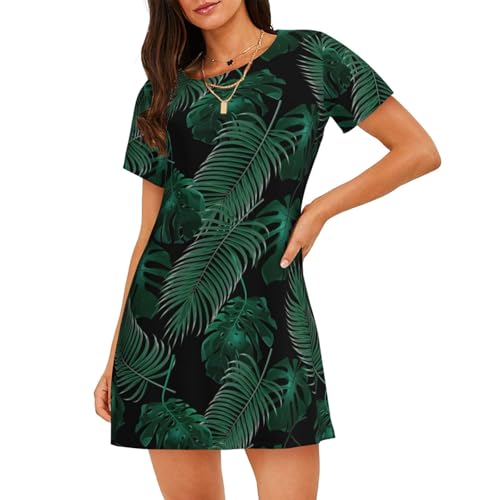 Chemise de nuit légère à manches courtes pour des nuits fraîches