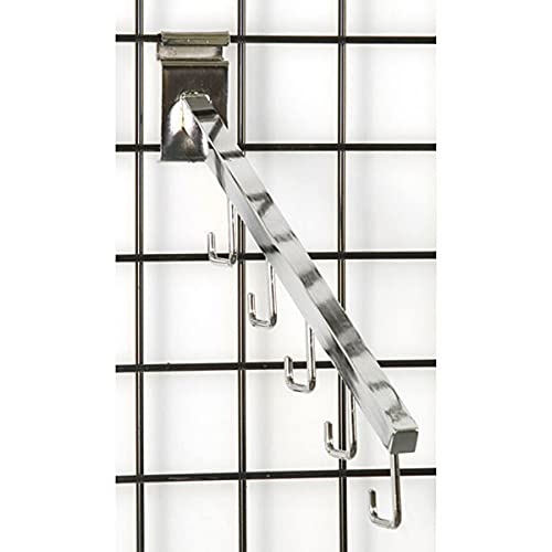 Chrome Gridwall 5 Hook Waterfall - 16 Inches Long