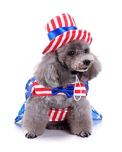 GabeFish-Dog-4th-of-July-Dress-Uncle-Sam-Costume-for-Pets-Cats-Independence-Day-Clothes-Apparel-Boy-Medium