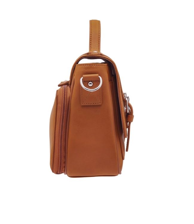 Bolso cruzado clásico para escolares de Gun Tote'n Mamas - Tipo Satchel en tono Saddle miniatura 6