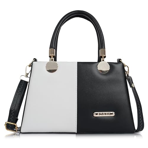 Image of Gold Rose Women's Elegant Color Block Handbag - Stylish Top Handle Purse for Office, Party & Daily Use | Premium Structured Ladies Hand Bag