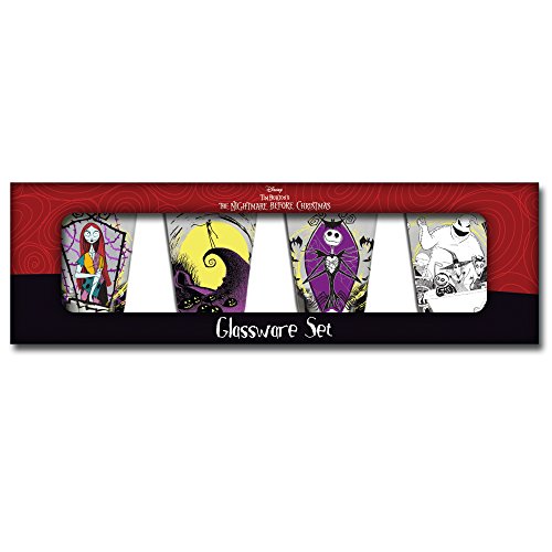 Silver Buffalo Nb110864 Disney Nightmare Before Christmas Mini Glasses (4 Pack), Multicolor #TOP1
