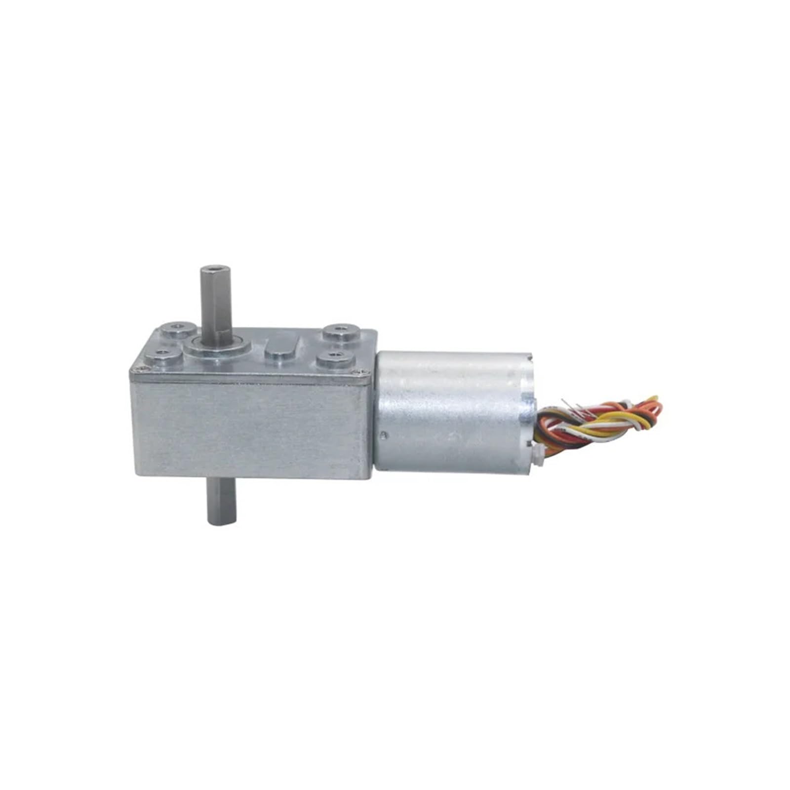 Schneckengetriebereduktionsmotor Bürstenloser Motor mit Doppelwelle und Metallschneckengetriebe, PWM-Drehzahlregelung, Hall-Encoder, CW-CCW-Treiber, geräuscharmer BLDC-Getriebemotor mit langer Lebensd