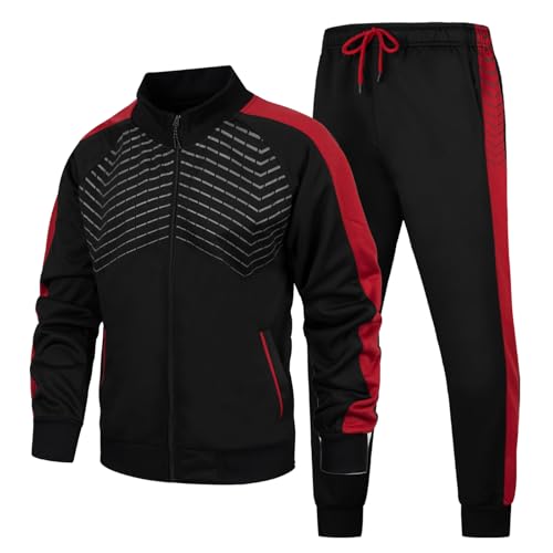 Survêtement homme veste manches longues ensemble jogging 2 pièces AOTORR