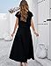 HangNiFang Summer Skirt Sets Women 2 Piece Outfits Cap Sleeve Top Elastic Waist Maxi Dress Sets with Pockets(1218-Black-S)