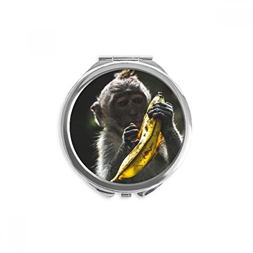 Miroir rond maquillage de poche singe multicolore cosmétique nomade