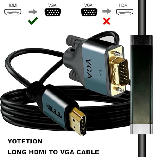 Cable HDMI a VGA de 75 pies con IC activo para conectar PC a monitor 7